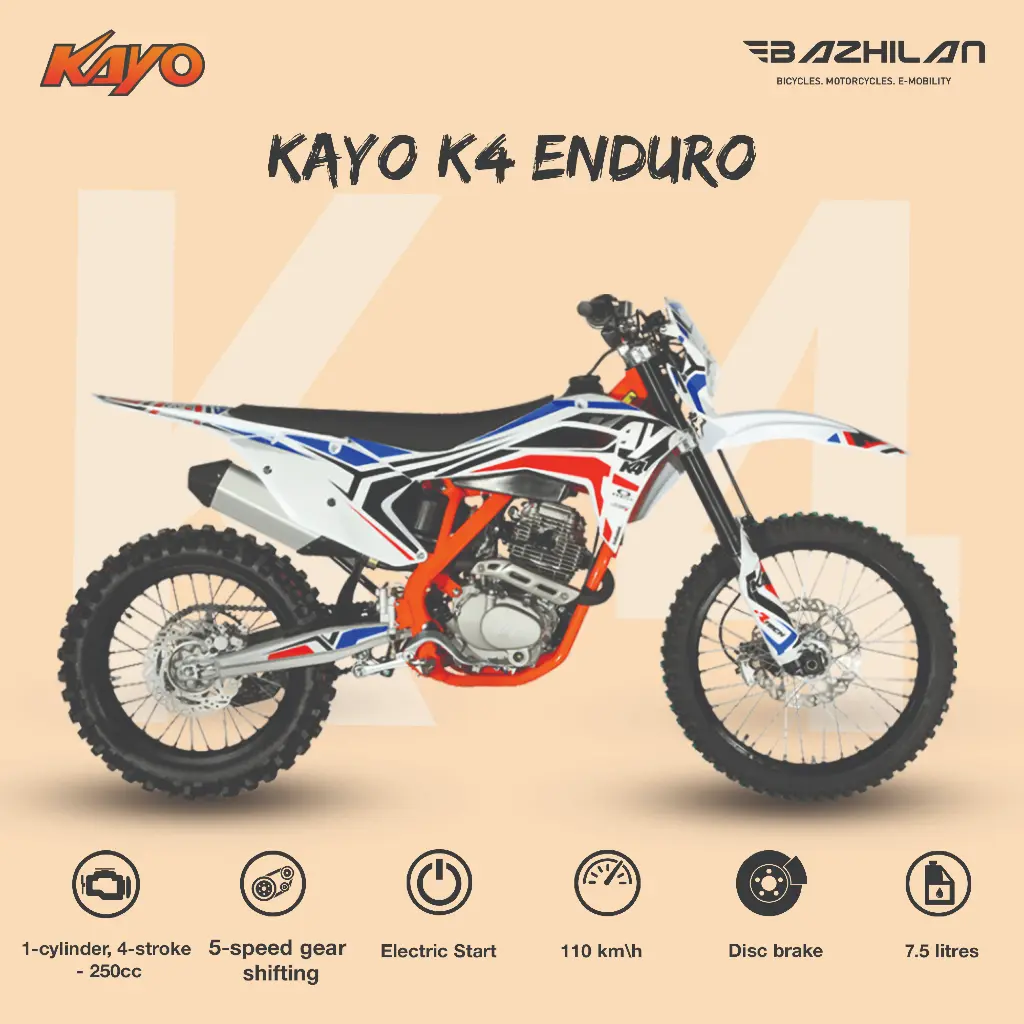 Kayo Motorcycle K4 ENDURO