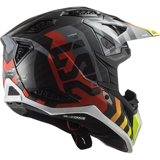 LS2 MX703 X-FORCE C BARRIER H-V YELLOW RED-06 3XL